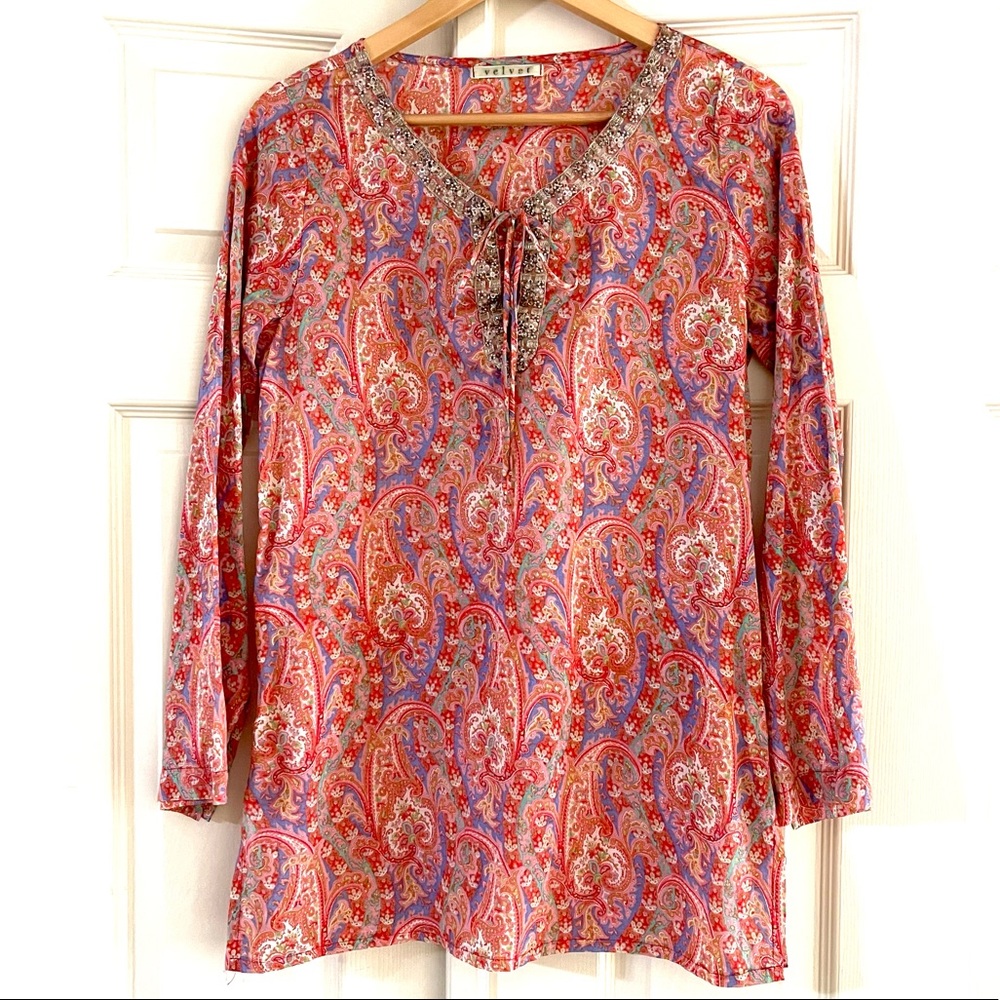Velvet by Graham & Spencer Embellished Tunic (Vintage)